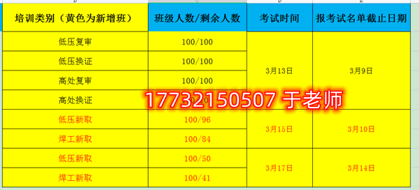 3月石家莊應急管理局電工證考試時間安排